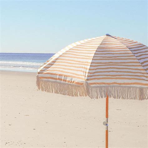 Outdoor Beach Umbrella With Tassels Golden Strip Bu 302 Best Beach