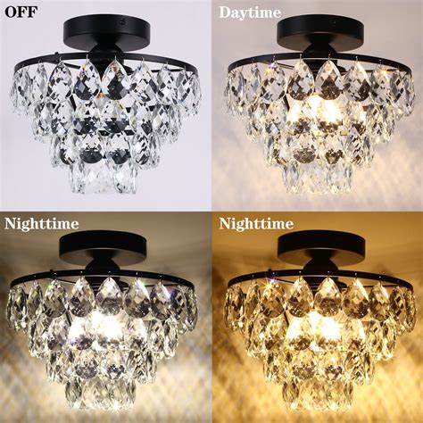 Luupyia Mini Crystal Chandelier Ceiling Light Small Modern Crystal