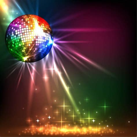 Sparkling Disco Ball Night Party — Stock Illustration Bola Disko Latar Belakang Berkilau