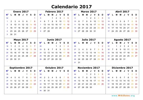 Calendario 2017 Calendario De España Del 2017