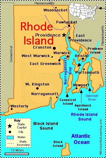 Rhode Island Facts Map And State Symbols