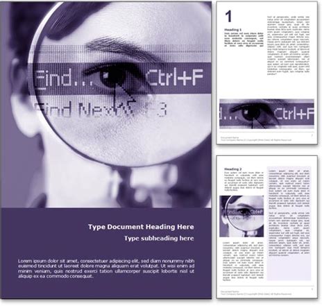 royalty  consulting microsoft word template  purple
