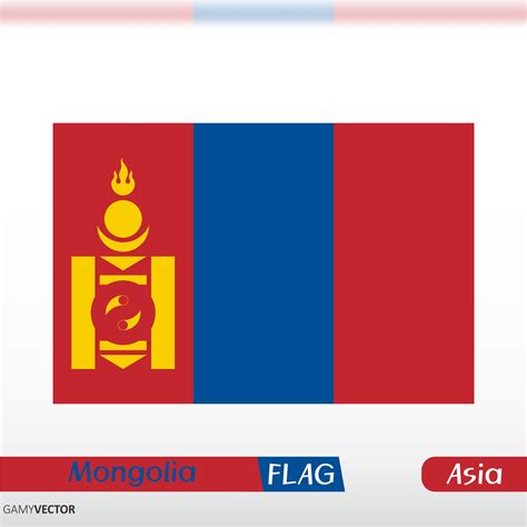 Mongolia Flag Vector Gamyvector