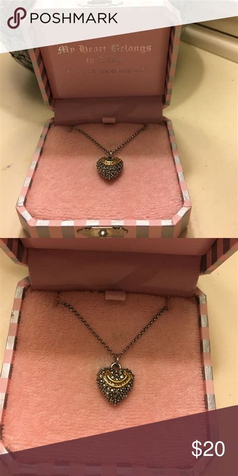 Juicy Couture Heart Necklace Juicy Couture Necklace Juicy Couture
