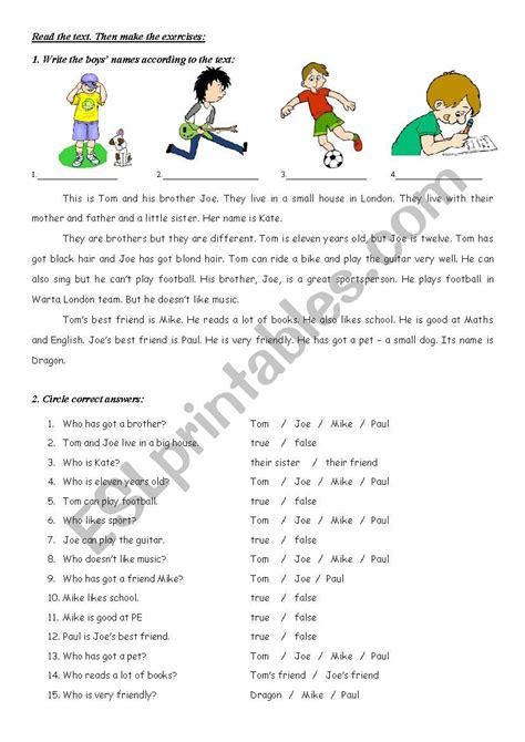 Present Simple Reading With Answers Esl Worksheet By Magda7583