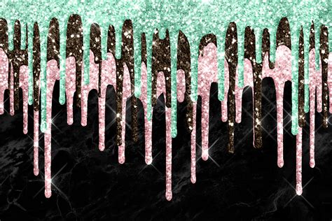 Ice Cream Dripping Glitter Clipart By Digital Curio Thehungryjpeg