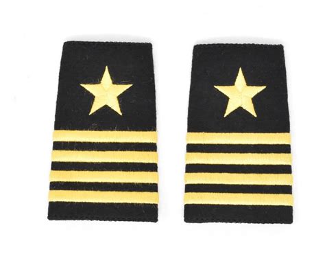 Gold Star Pilot Captain Gold Strips Epaulettes Pilot Airline Marine