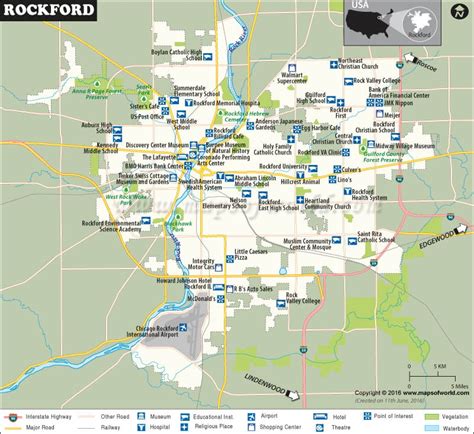 Rockford Map Rockford Illinois Map