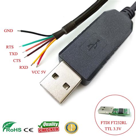 5mtr 3mtr Ftdi Ft232r Usb Uart Ttl Wire End Cable 33v Level Pc