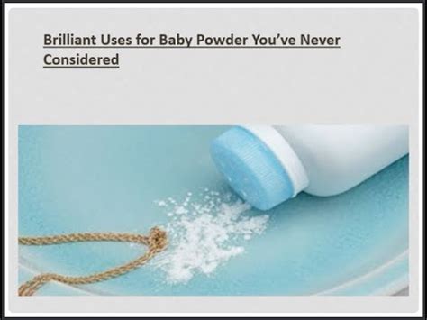 Brilliant Uses For Baby Powder You Ve Never Considered Youtube