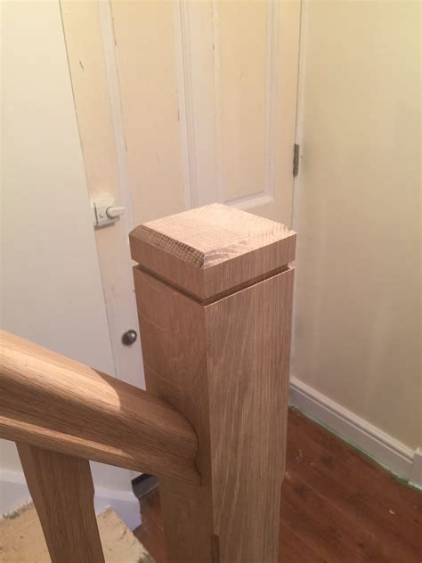 A loose ball cap finial on the newel post at the base of the stairway is a plot device in the 1946 classic it's a wonderful life. Oak Newel Post with Capping Detail - Double L Ltd