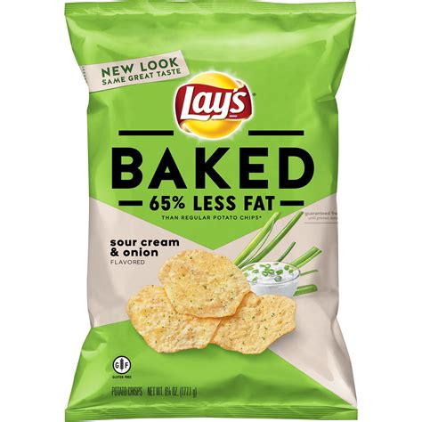 Lays Baked Sour Cream And Onion Potato Crisps 625 Oz