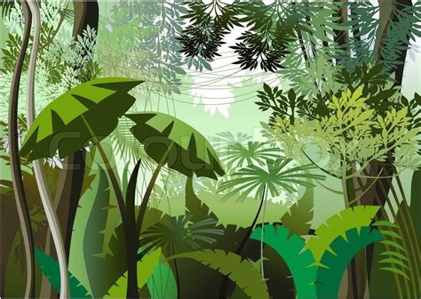 Stock Vector Of Overgrown Plants In The Jungle Jungle Illustration