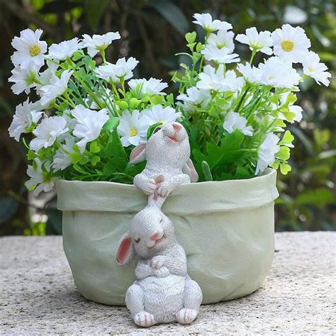 Bunny Rabbit Flower Pot Succulent Planter Garden Pots Easter Etsy