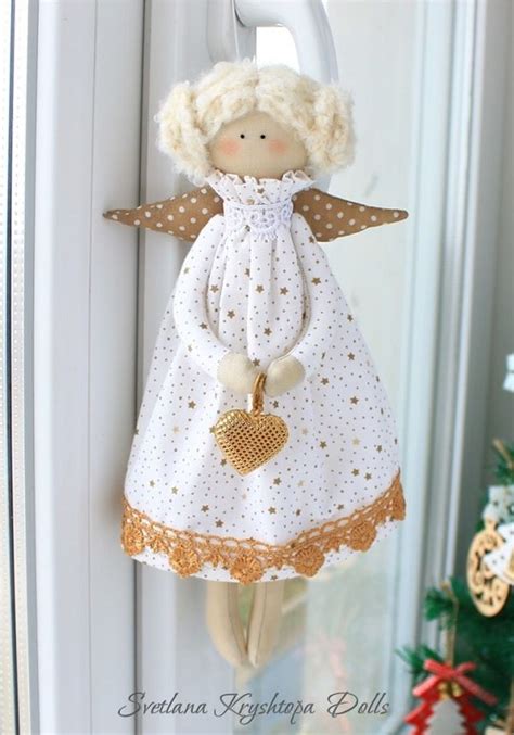 Christmas Angel Doll Tilda Cloth Doll Christmas Home Decor Etsy