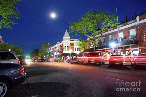 Downtown St Joseph Michigan At Night Photograph By Suzanne Tucker Pixels