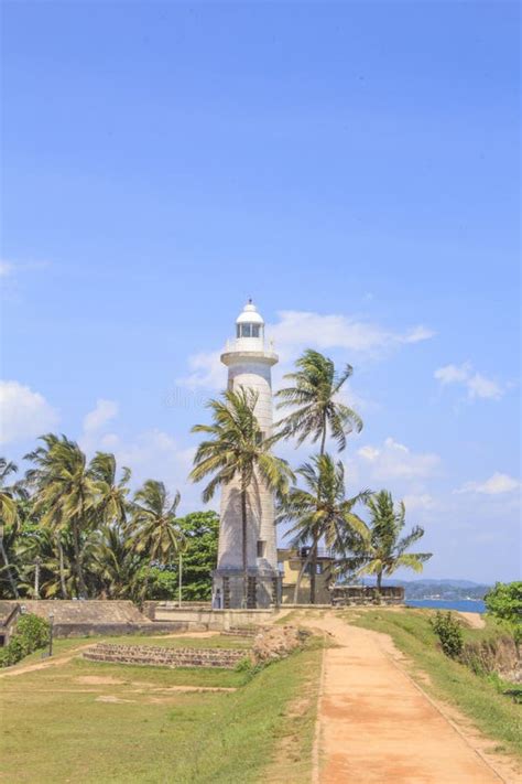 Beautiful View Of The Famous Lighthouse In Fort Galle Sri Lanka On A