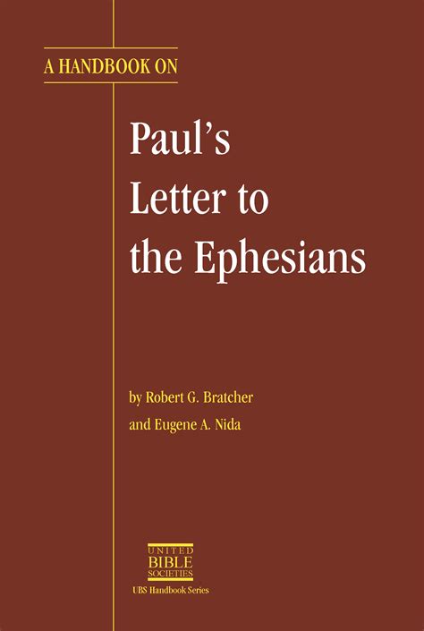 A Handbook On Pauls Letter To The Ephesians Ubs Global Store