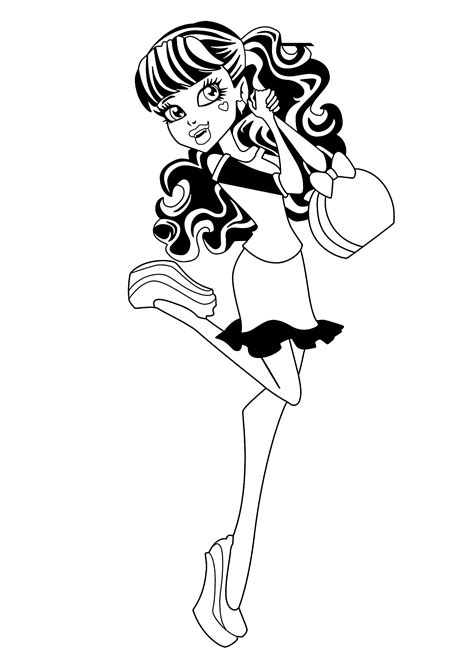 Draculaura Monster High Coloring Pages For Kids Printable Free