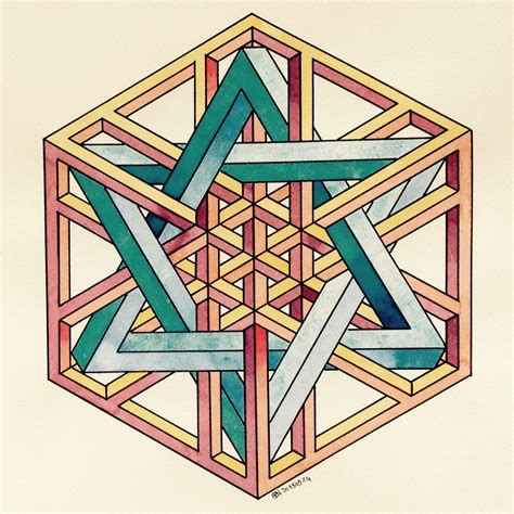 Regolo Impossible Geometric Drawing Isometric Art Geometric Art