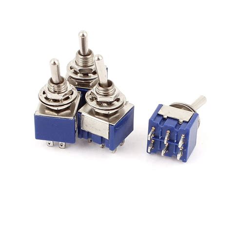 4 Pcs Ac 6a 125v 2 Position 6pins Dpdt On Off Micro Mini Toggle Switch