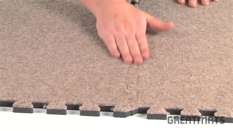 Carpet tiles are highly versatile because they can be used to create interesting patterns and can simply be replaced if they are stained or damaged. Basement Carpeting - Royal Interlocking Carpet Tiles - YouTube