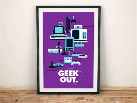 Geek Out Retro Tech Poster A Poster Packed With Gadgets Controllers