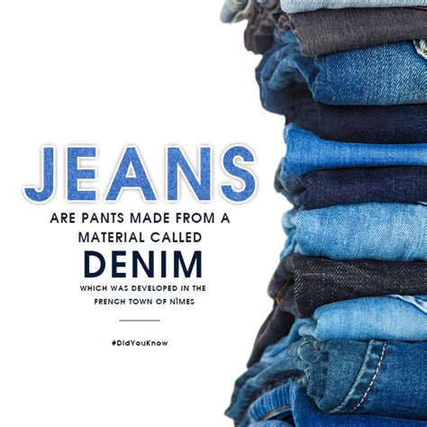 Didyouknow‬ ‪‎jeans‬ Are Pants Made From A Material Called Denim