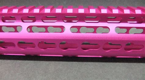 15″ inch ar15 ar 15 ar ultra light slim anodized hot pink keymod free float handguard total