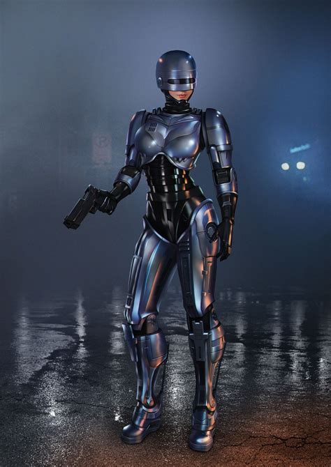 Artstation Robocop Girl Audia Pahlevi Robocop Cyborgs Art Scifi