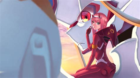 Darling in the franxx desktop wallpapers, hd backgrounds. 1366x768 Anime Girl Pink Hair Zero Two Darling In The FranXX 1366x768 Resolution HD 4k ...