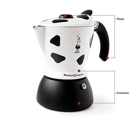 Bialetti Mukka Express Cup Cow Print Stovetop Cappuccino Maker