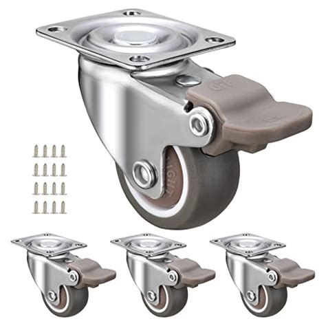 1 Inch Casterslow Profile Casters Set Of 4small Furniture Casters