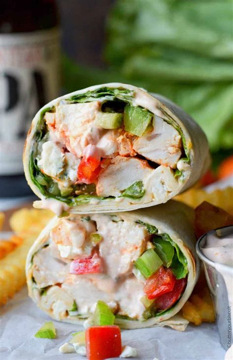 Buffalo Chicken Wraps Easy Recipe-Butter Your Biscuit