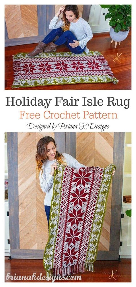 Try to eat some of these every day. Christmas Rug Free Crochet Pattern | Christmas rugs ...