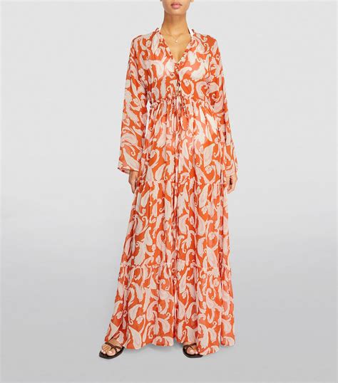 Evarae Organic Silk Talia Maxi Dress Harrods Us