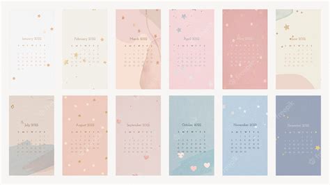 Free Download Aesthetic 2022 Monthly Calendar Template Iphone Wallpaper