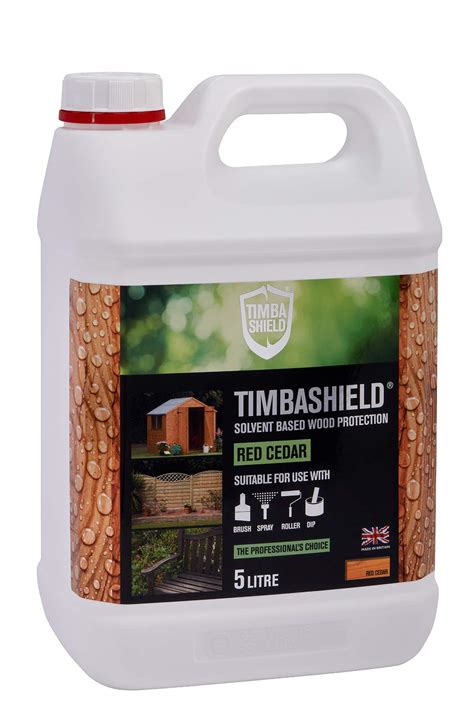 Buy Timbashield Solvent Based Wood Protection Red Cedar 5l Wood
