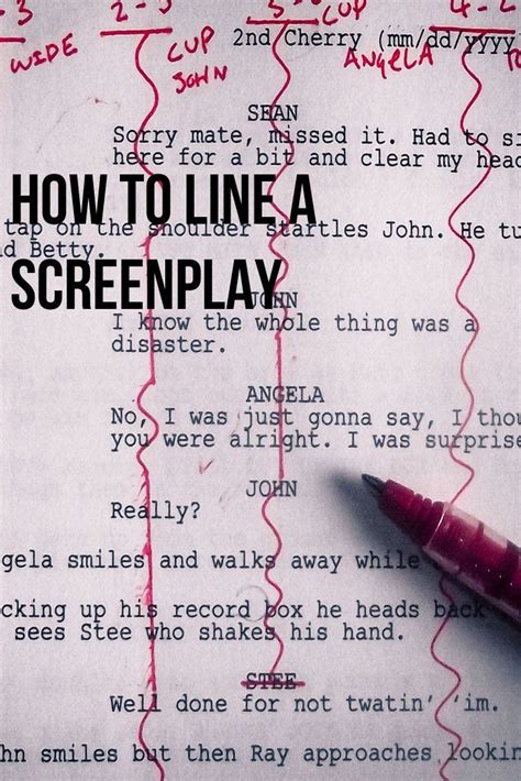How To Line A Film Script Artofit