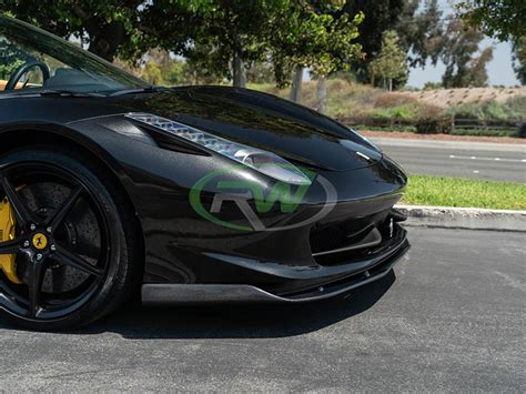 All scopione carbon fiber parts are protected by weather resistant uv clear coat easy to clean using every day, normal methods *. Ferrari 458 Carbon Fiber Front Lip Spoiler