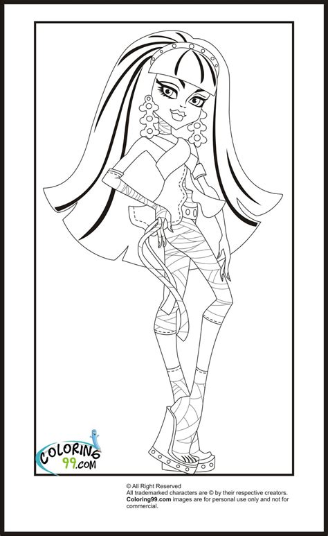 10 of the best colouring books, posters and toys for toddlers and kids. Monster High Cleo de Nile Coloring Pages | Team colors