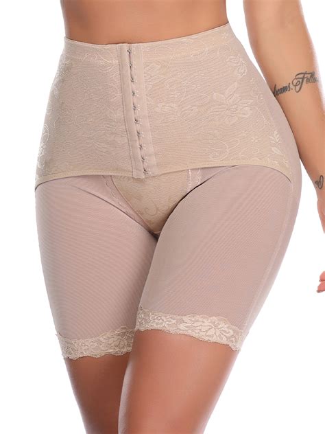 Fitvalen Tummy Control Body Shaper Shorts For Women High Waist Thigh Slimmer Panties Shapewear