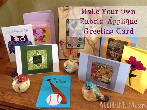 Handmade Fabric Applique Greeting Cards