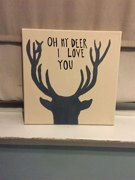 Maybe you would like to learn more about one of these? Deer canvas- couple canvas, boyfriend diy, girlfriend/wife ...