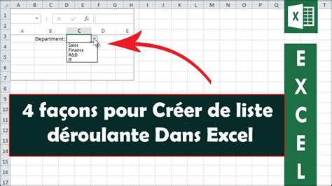 façons pour Créer de liste déroulante Dans Excel