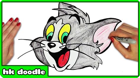 How To Draw Tom The Cat From Tom And Jerry Cartoons Easy Step By Step