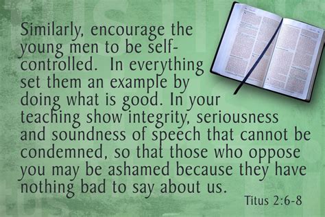 Memorize Scripture Titus 26 8
