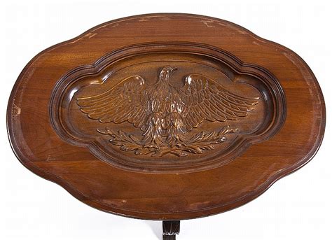 This coffee table with its elegant style is the perfect compliment to your outdoor living space. Sold Price: Coffee Table with Carved Eagle - Invalid date EST
