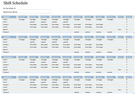 Employee Shift Schedule Template Shift Schedule Template Template Haven