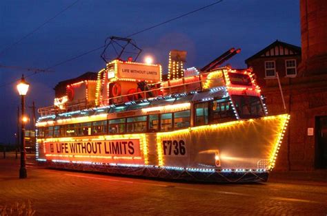 Blackpool Trams The Illuminated Frigate Hms Blackpool Photo